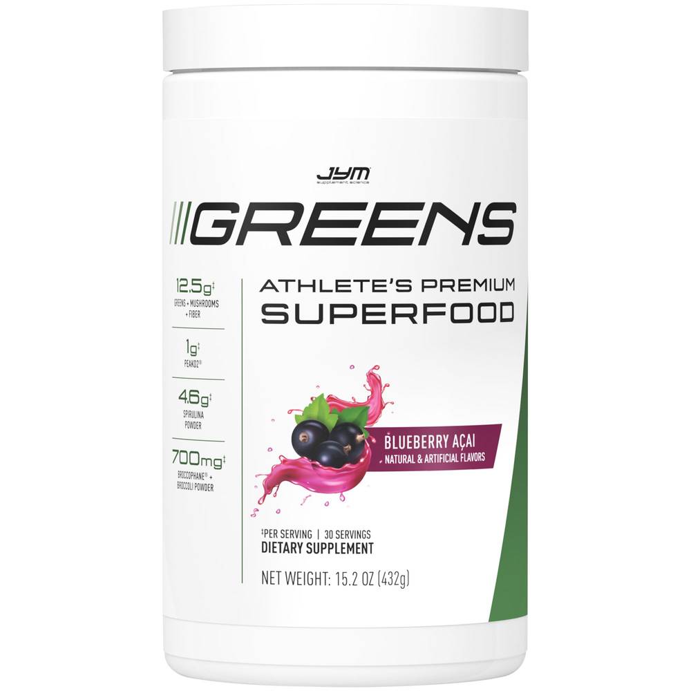 Jym Greens Superfood - Blueberry Acai(15.60 Ounces Powder)
