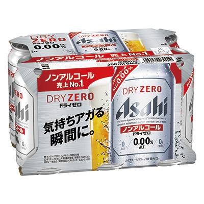 アサヒビール　ドライゼロ　ノンアルコール　３５０ｍｌ×６缶【パック】