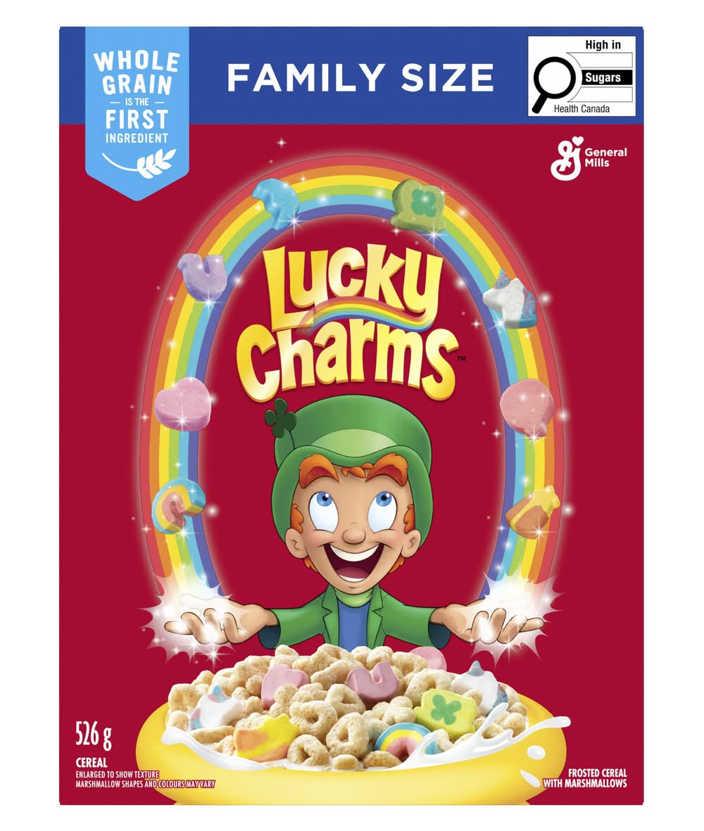Lucky Charms Frosted Cereal With Marshmallows Family Size (526 g)