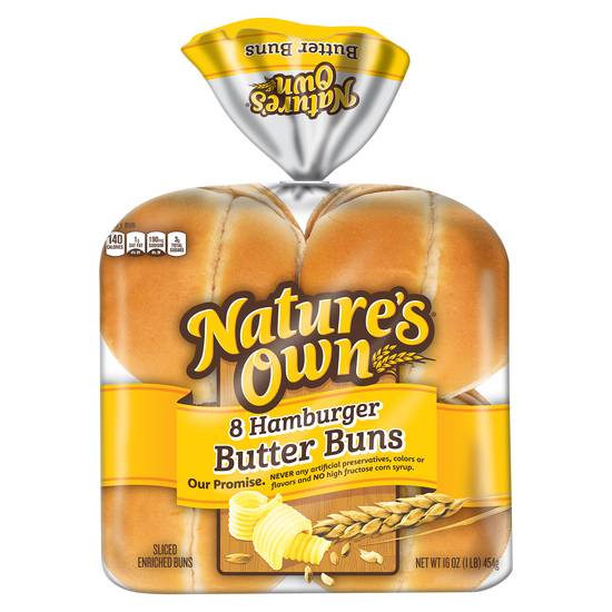 Nature's Own Hamburger Butter Buns (8ct)