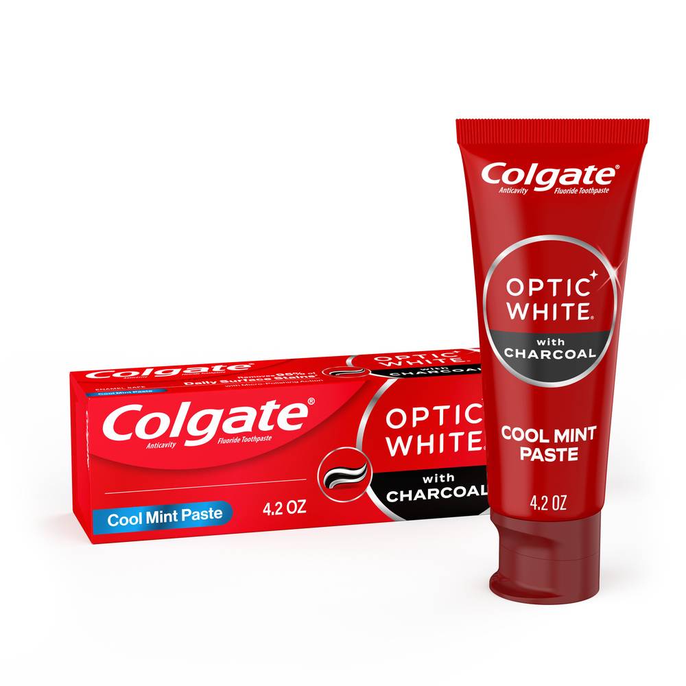 Colgate Optic White With Charcoal Cool Mint Paste Toothpaste (4.2 oz)