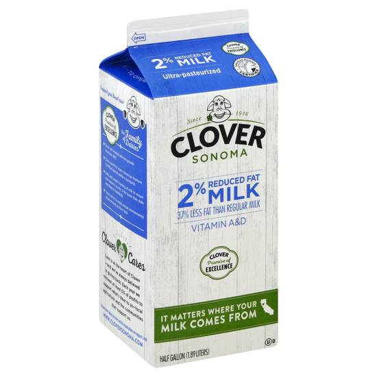 Clover 2% Reduced Fat Milk (1/2 gal)
