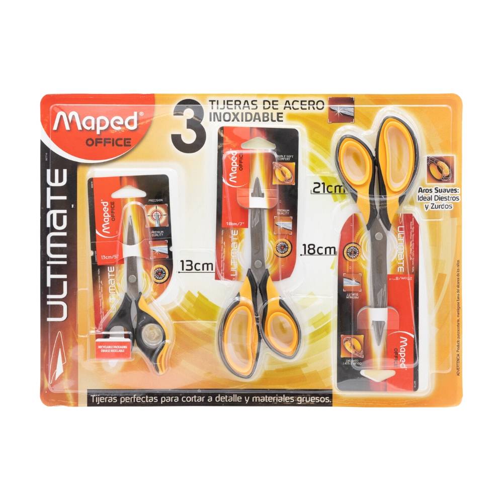 Maped · Set de tijeras (3 un)