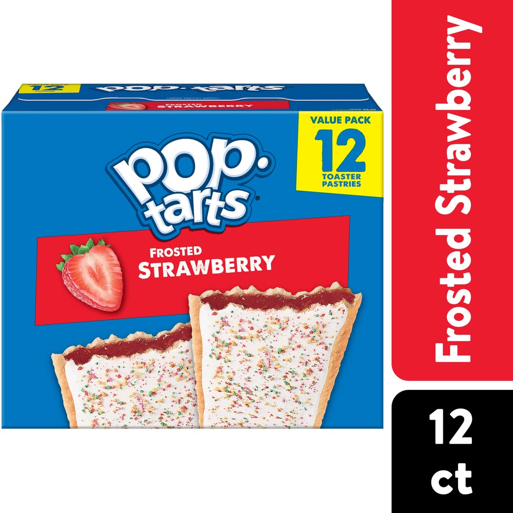 Pop-Tarts Toaster Pastries Value pack, Frosted Strawberry (20.3 oz, 12 ct)