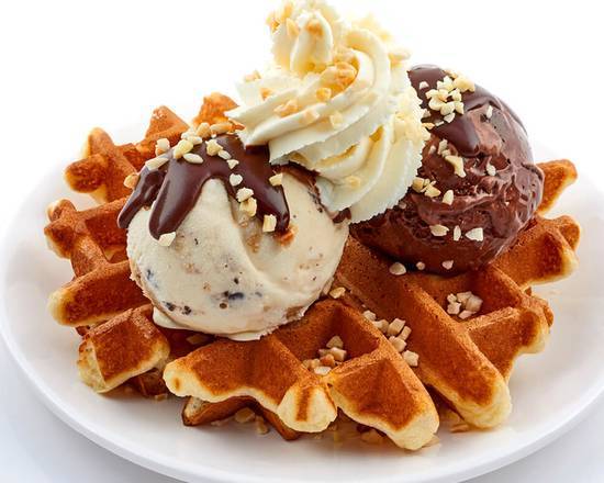 Ultimate Belgian Waffle Sundae
