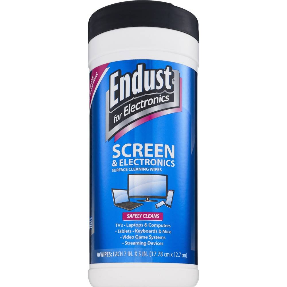 Endust Screen Cleaner Wipes, 70 Ct