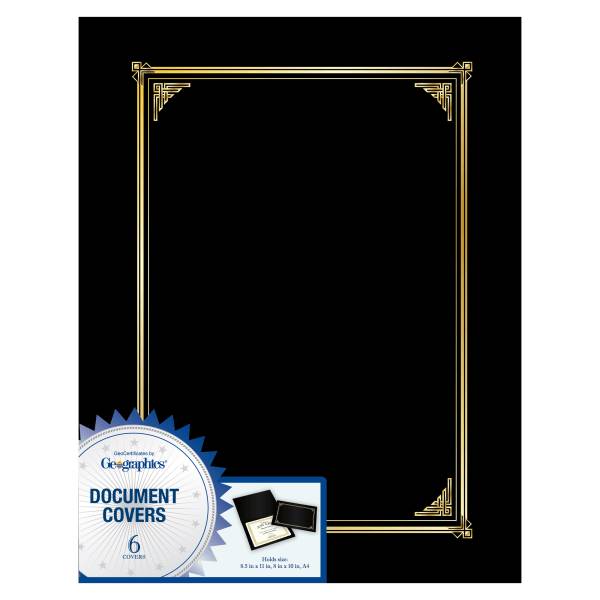 Geographics 30% Recycled Document Covers 9 3/4" X 12 1/2" Black
