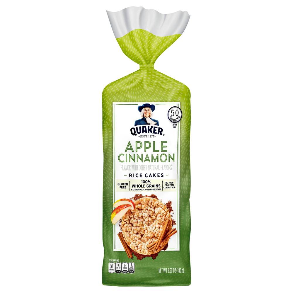 Quaker Whole Grains Rice Cakes, Apple-Cinnamon (6.53 oz)