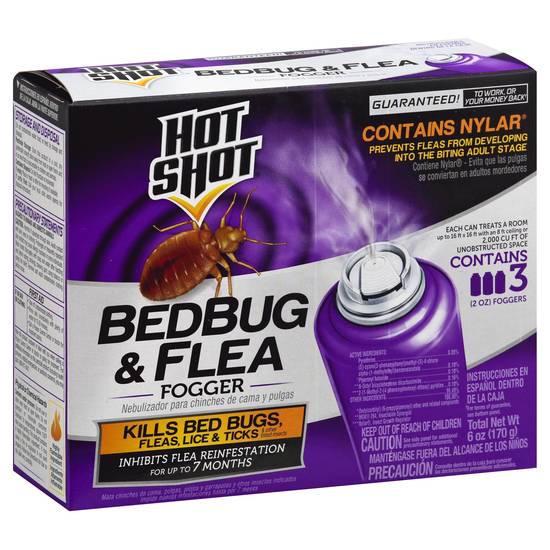 Hot Shot Bedbug and Flea Fogger (3 ct)