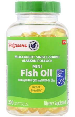 Walgreens Mini Fish Oil Dietary Supplement Softgels 1000 mg (200 ct)