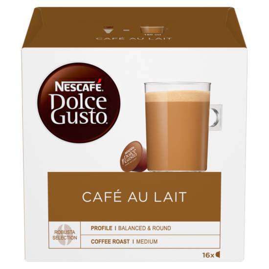 Nescafe Dolce Gusto Café Au Lait Coffee Pods X 16