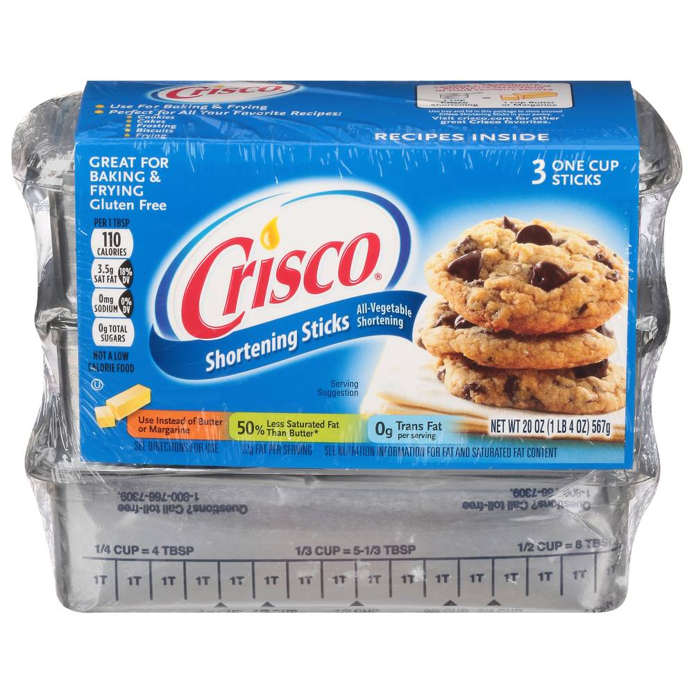 Crisco All-Vegetable Shortening Sticks (3 ct)