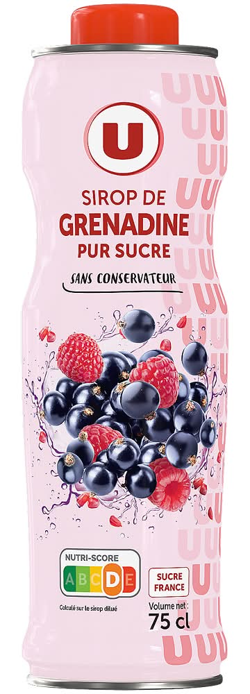 Les Produits U - Sirop de grenadine (750ml)