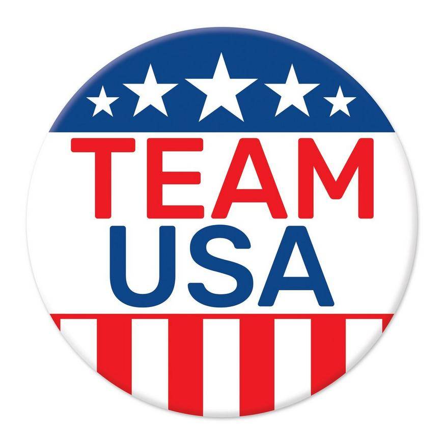 Team USA Buttons, 2in, 5ct