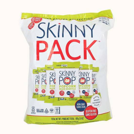 Skinny Pop Skinny pack Popcorn (6 x 18 g)