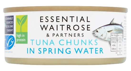 Essential Waitrose & Partners Tuna Chunks in Spring Water (160g)