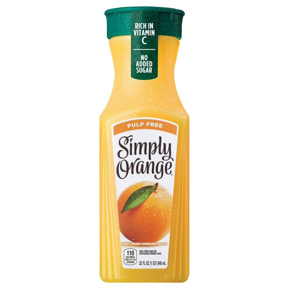 Simply 100% Pulp Free Orange Juice (32 fl oz)