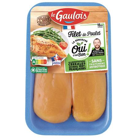 Filets de poulet jaune LE GAULOIS - la barquette de 2 - 300 g