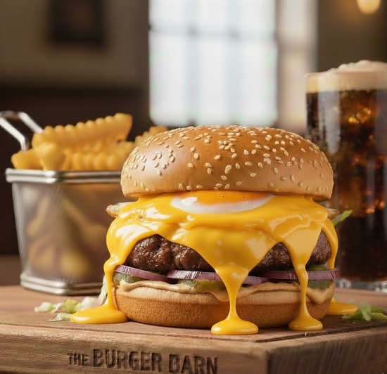 Menu egg burger