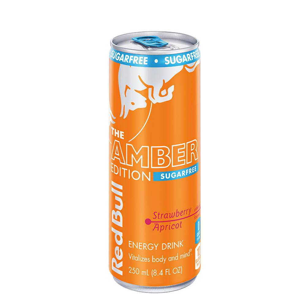 Red Bull Amber Edition Sugar Free Energy Drink (8.4 fl oz) (strawberry-apricot)