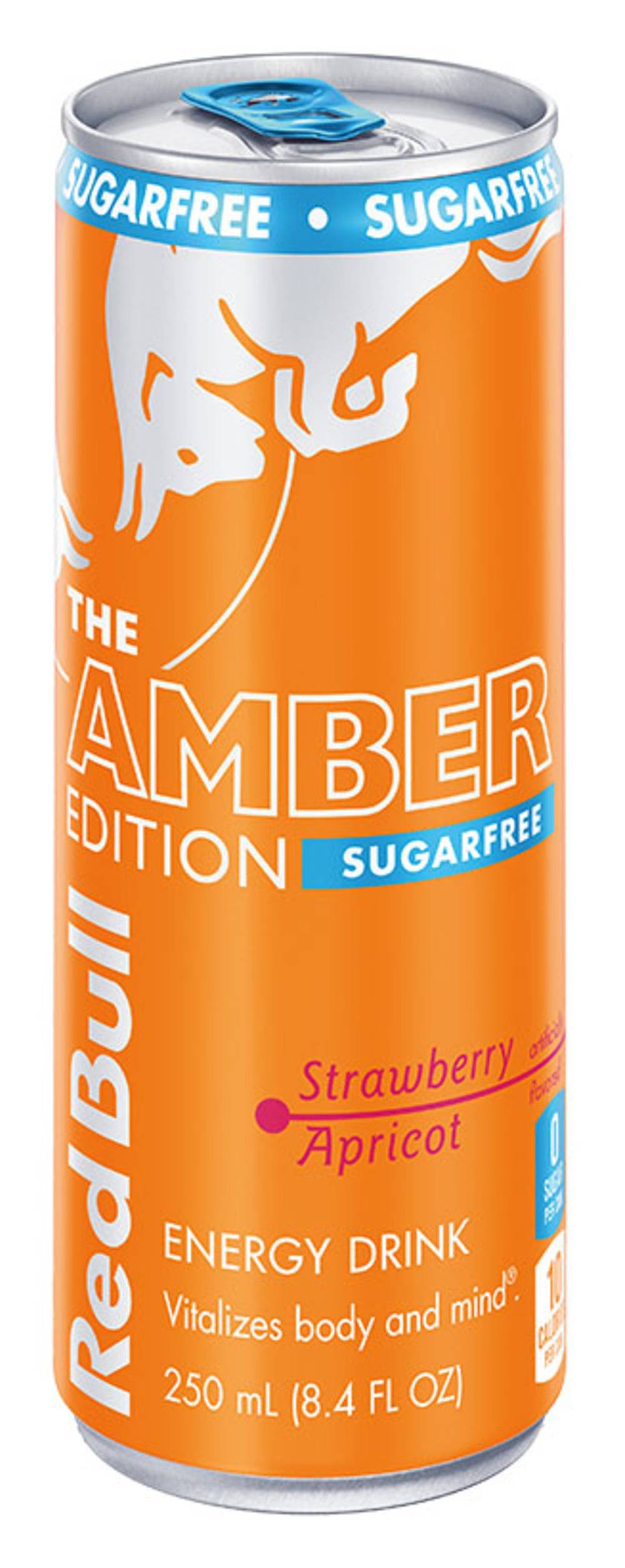 Red Bull Amber Edition Sugar Free Energy Drink, Strawberry-Apricot (8.4 fl oz)