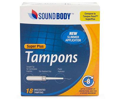 Sound Body Super Plus Unscented Tampons