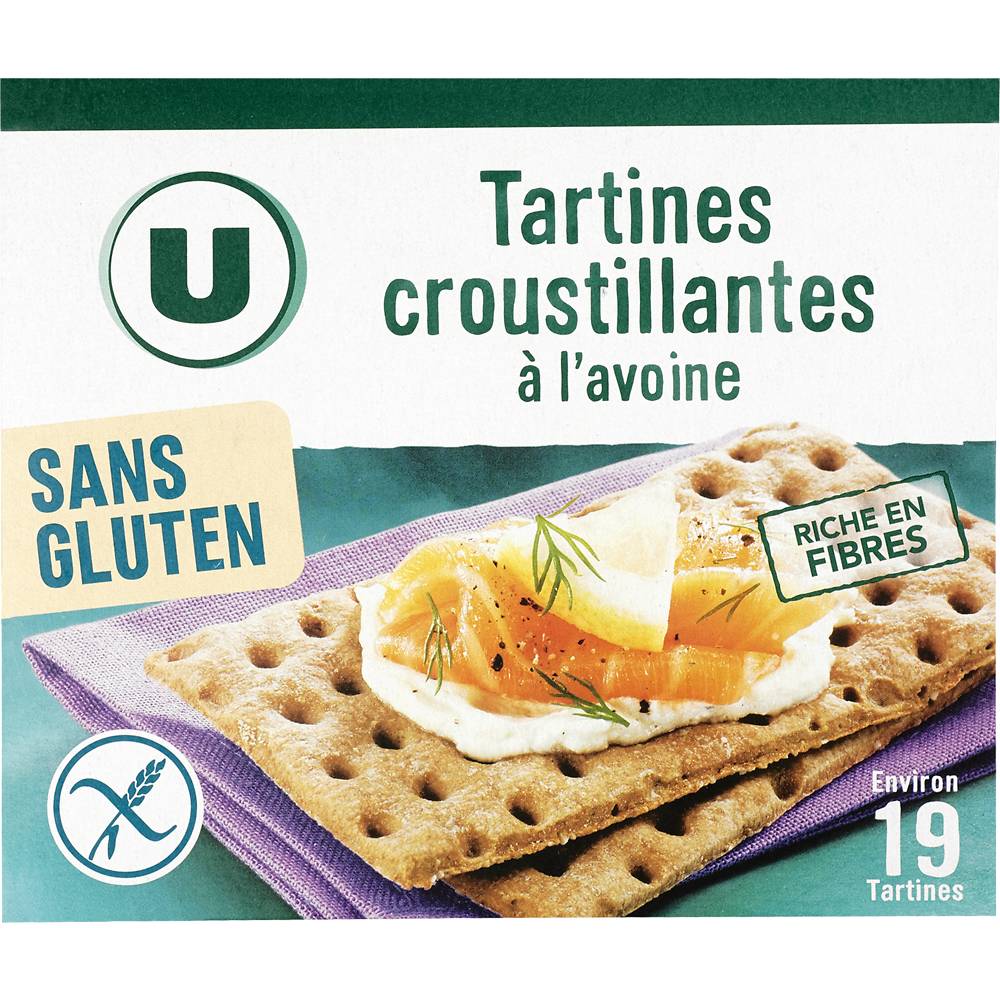 Les Produits U - Tartines croustillantes à l'avoine sans gluten