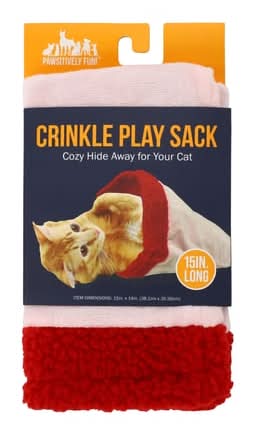 Pet Crinkle Play Sack Pink