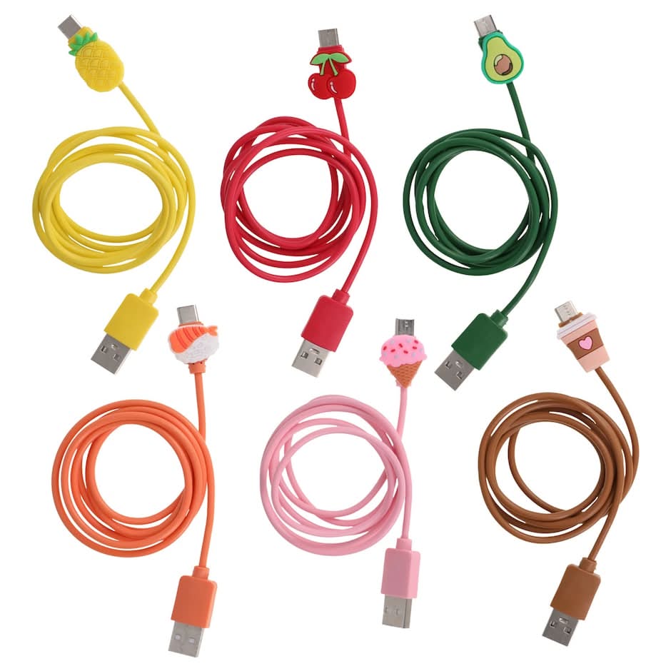 Novelty Type C Charging Cables, 39-in.