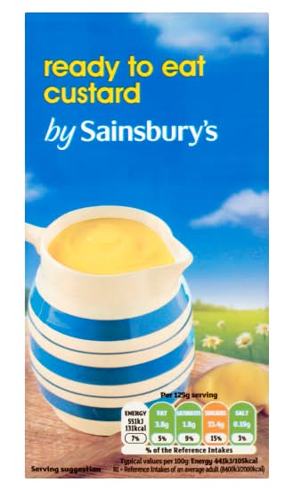 Sainsbury's Ready To Eat Custard (500g)