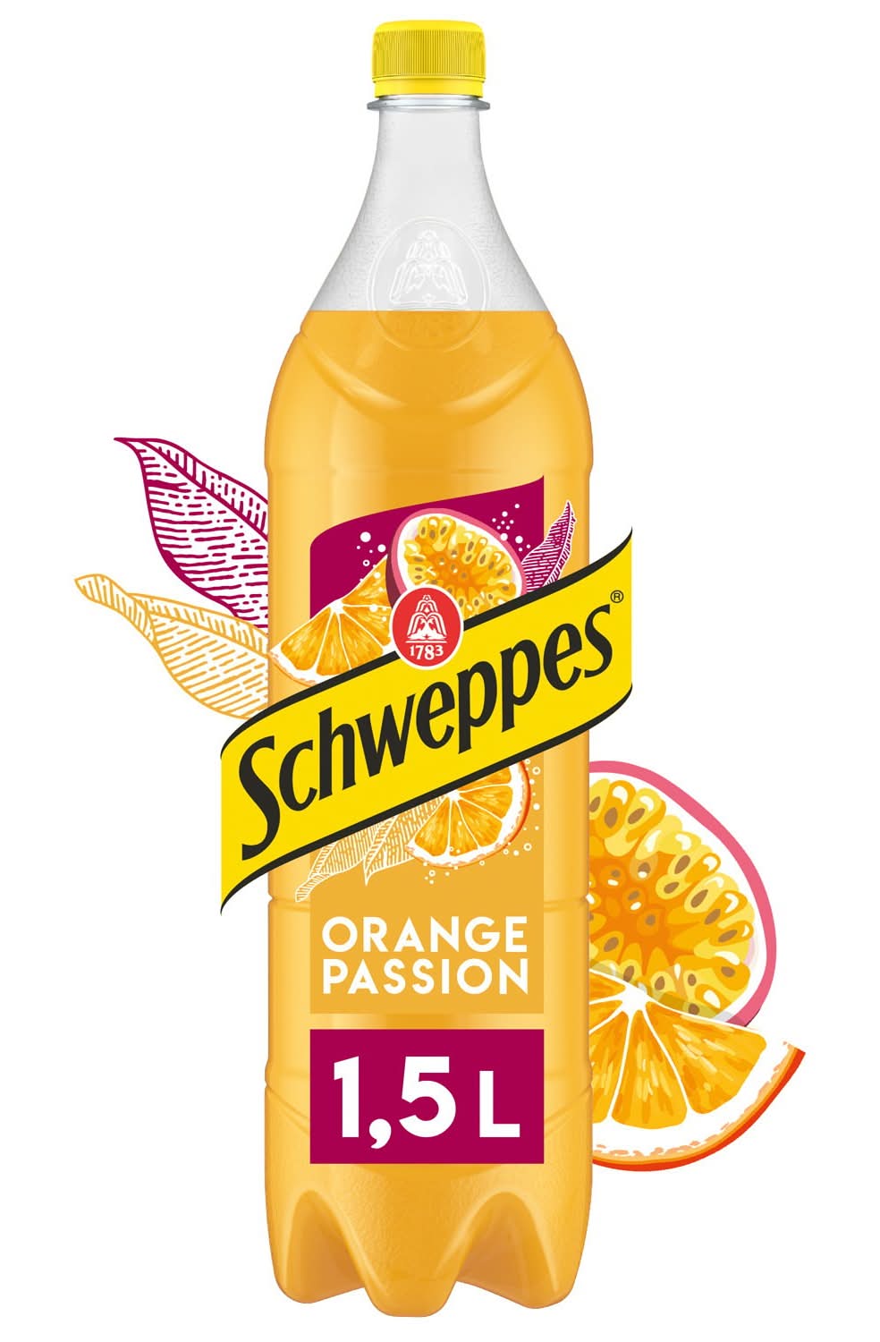 Schweppes - Soda au fruit, orange passion (1,5L)
