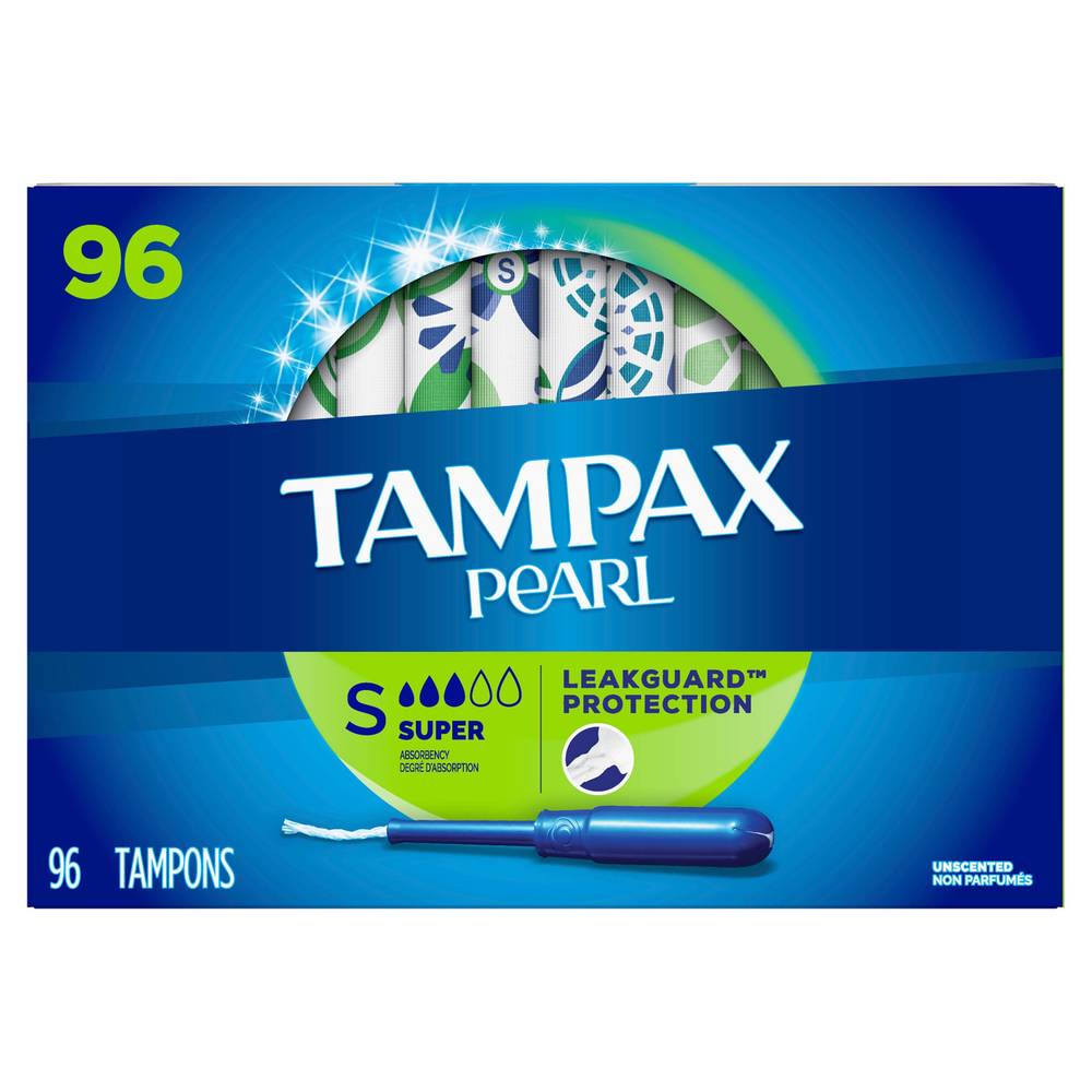 Tampons Tampax Pearl, Super, Pqt De 96