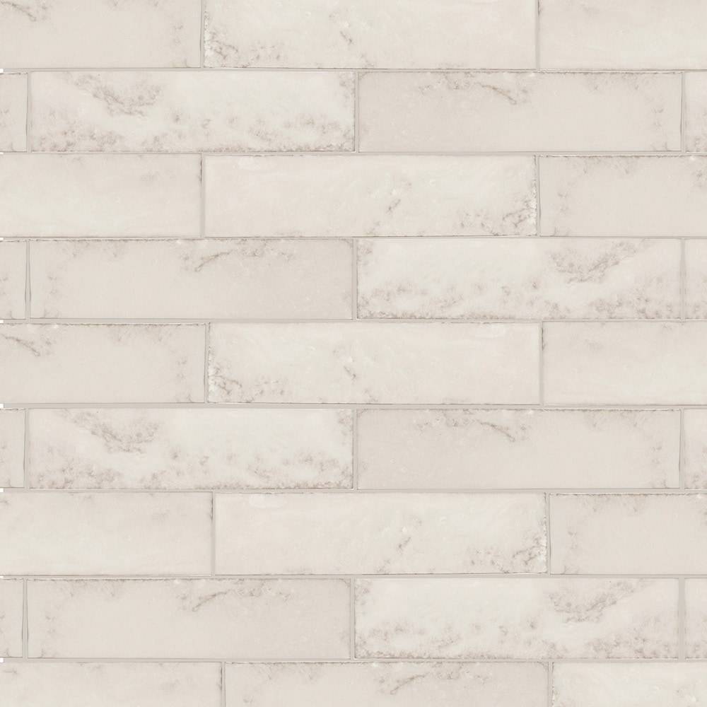 Boutique Ceramic Stone Hearth White 3-in x 12-in Glazed Ceramic Subway Wall Tile (0.242-sq. ft/ Piece) | LW2003001