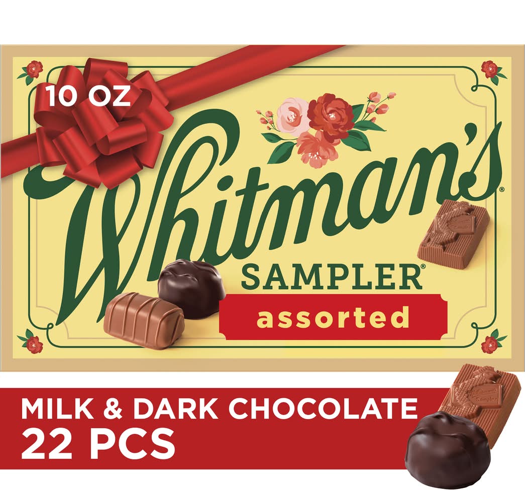 Whitman's Milk and Dark Chocolates, Assorted (10 oz, 22 ct)