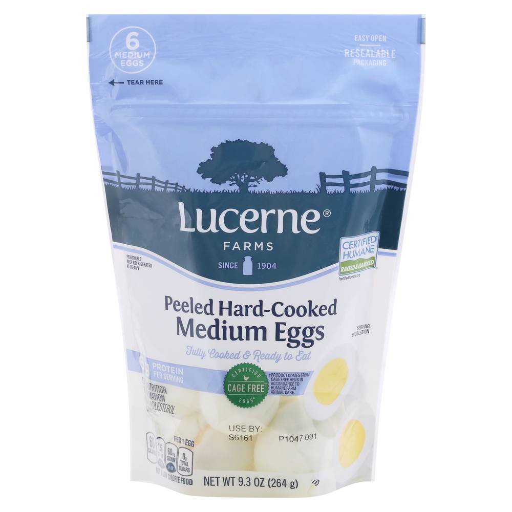 Lucerne Peeled Hard-Cooked Eggs, M (9.3 oz, 6 ct)