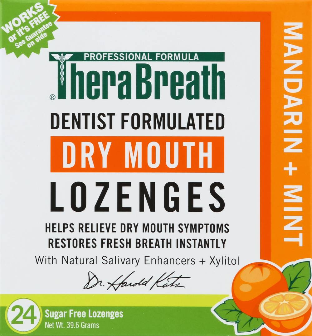 TheraBreath Mandarin + Mint Dry Mouth Lozenges (39.6 g)