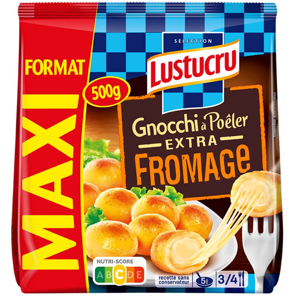 Lustucru - Gnocchi à poêler extra fromage (500g)