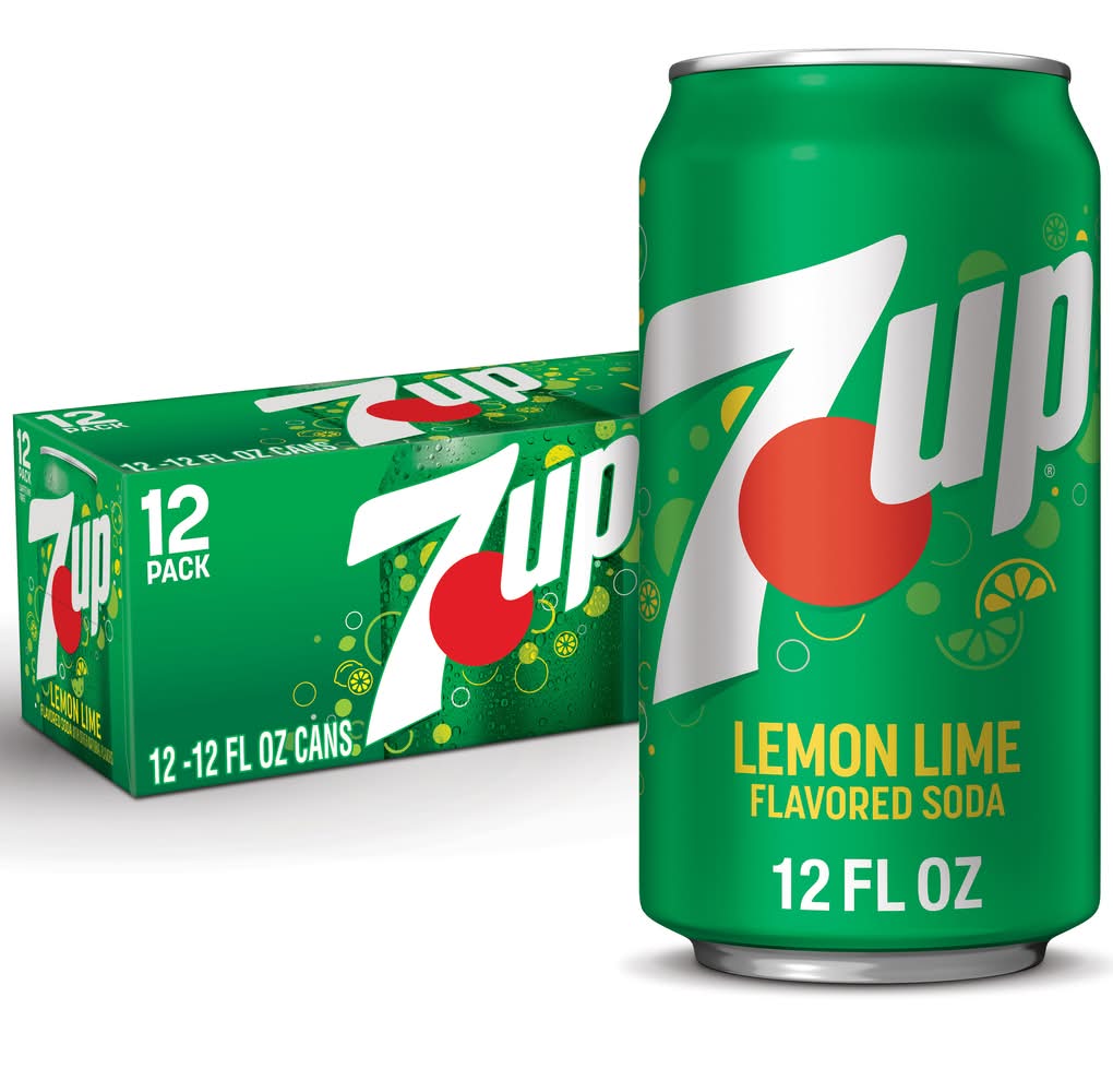 7UP Flavored Soda, Lemon Lime (12 x 12 fl oz)
