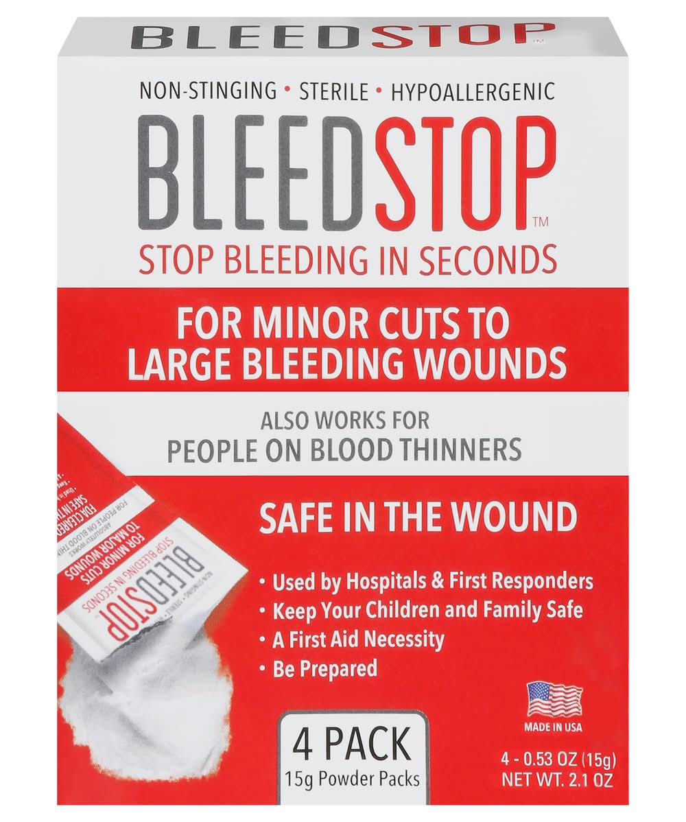 BleedStop Stop Bleeding in Seconds Powder packs (2.1 oz)