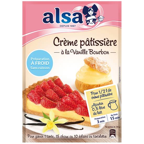 Alsa - Préparation crème pâtissière à froid vanille