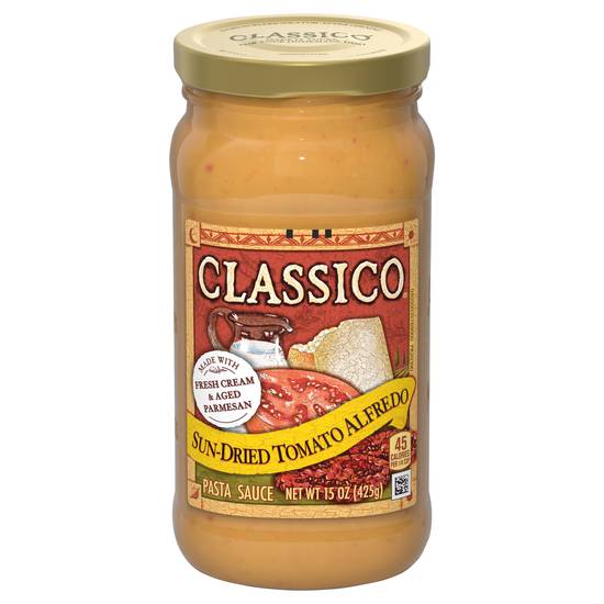 Classico Pasta Sauce Alfredo Sun-Dried Tomato Jar (15 oz)