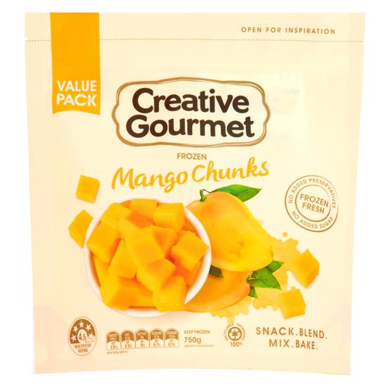 Creative Gourmet Frozen Mango Chunks 750g