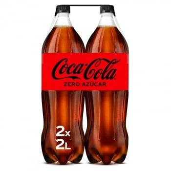 Coca Cola zero azúcar pack 2 botellas 2 l.