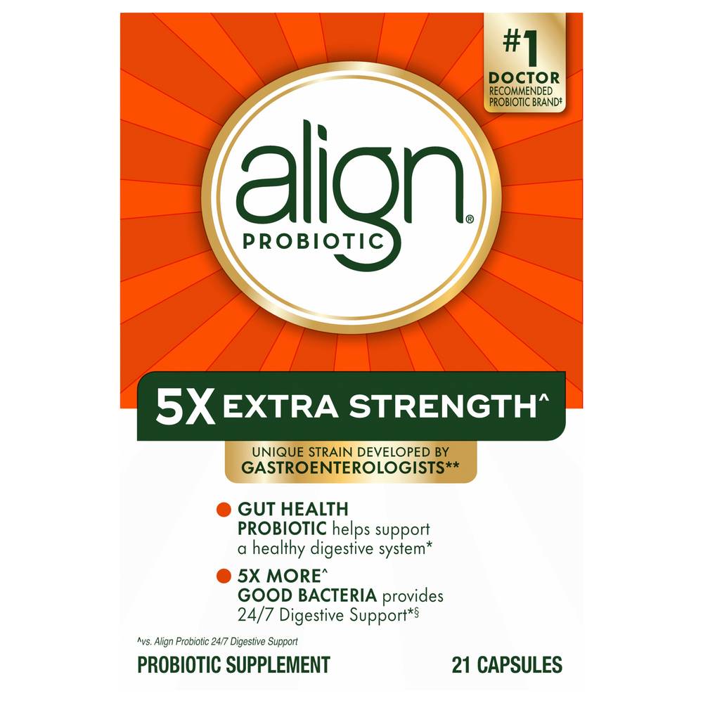 Align Probiotic Extra Strength Supplement Capsules (1.6 oz, 21 ct)