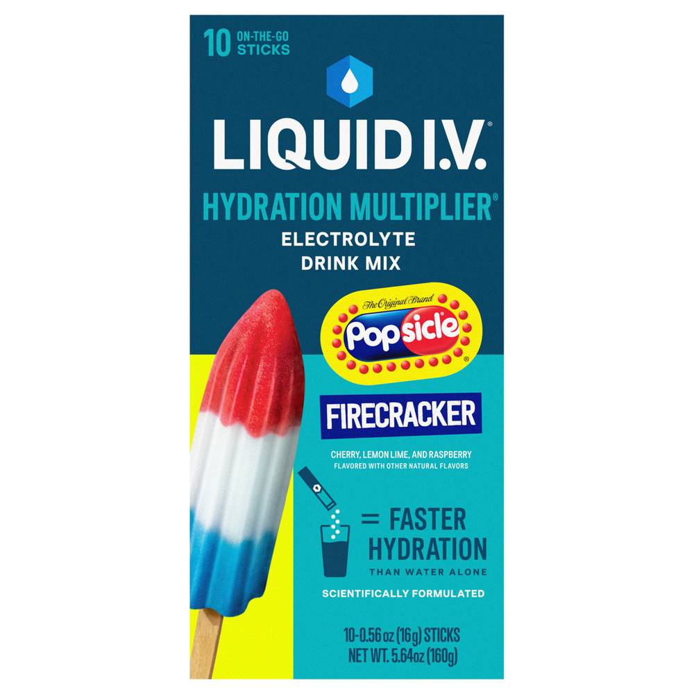 Liquid I.v. Hydration Multiplier Vegan Powder Electrolyte Supplements (5.64 oz) (firecracker)