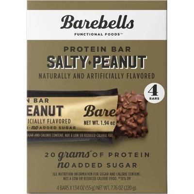 Barebells Nutrition Bars, Salty Peanut (1.94 oz, 4 ct)