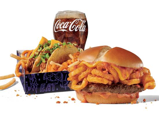 Sriracha Curly Fry Burger Munchie Meal
