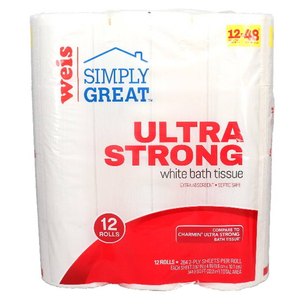 Weis Simply Great Bath Tissue Rolls Family Size (20 ct)