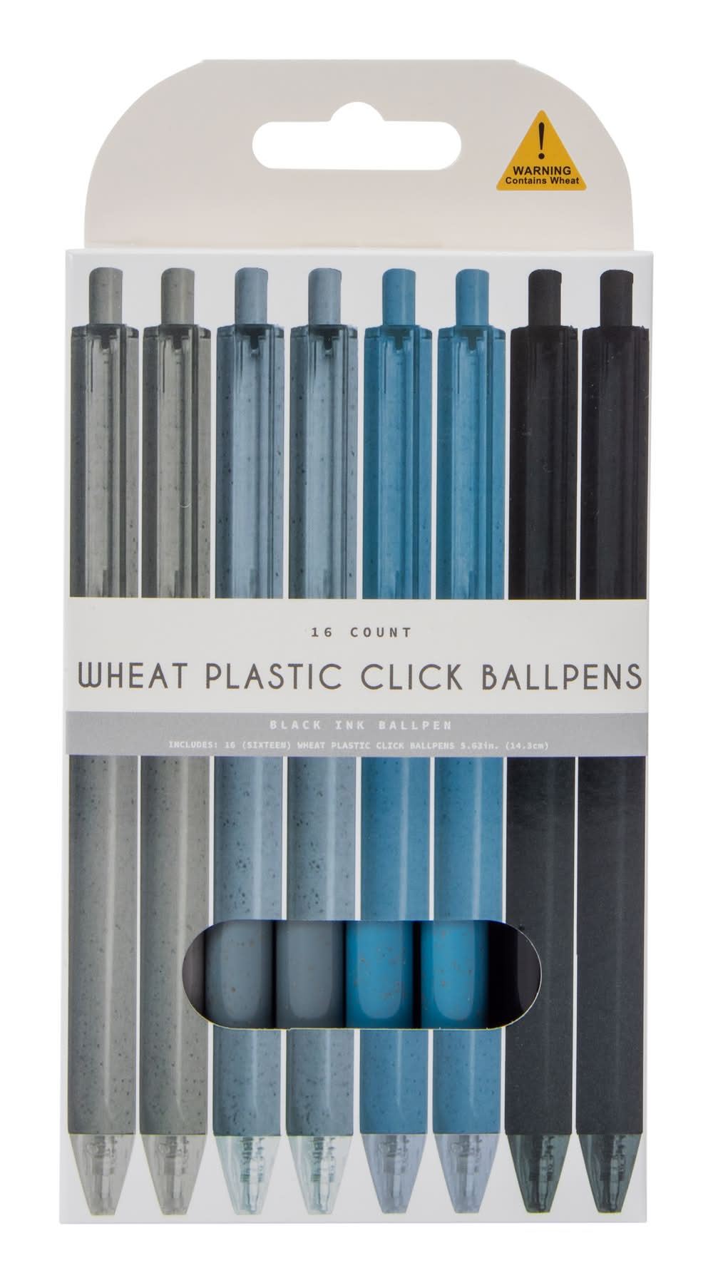 16-Count Wheat Plastic Click Pens Neutrals
