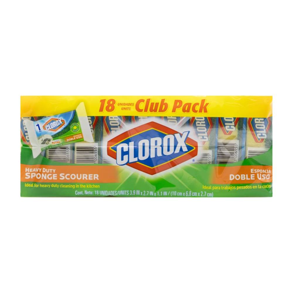 Clorox esponja doble uso (18 piezas)